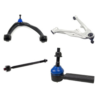 Mevotech® - Supreme™ Front Passenger Side Lower and Upper Control Arm with Ball Joint and Tie Rod End Kit