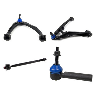 Mevotech® - Supreme™ Front Passenger Side Lower and Upper Control Arm with Ball Joint and Tie Rod End Kit