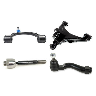 Mevotech® - Supreme™ Front Passenger Side Lower and Upper Control Arm with Ball Joint and Tie Rod End Kit