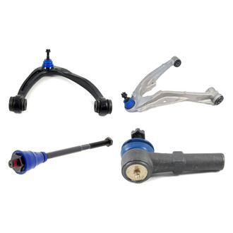 Mevotech® - Supreme™ Front Passenger Side Lower and Upper Control Arm with Ball Joint and Tie Rod End Kit