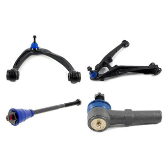 Mevotech® - Supreme™ Front Passenger Side Lower and Upper Control Arm with Ball Joint and Tie Rod End Kit