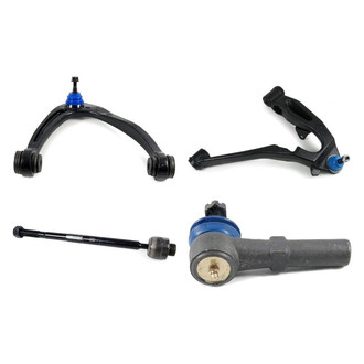 Mevotech® - Supreme™ Front Passenger Side Lower and Upper Control Arm with Ball Joint and Tie Rod End Kit