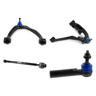 Mevotech® - Supreme™ Front Passenger Side Lower and Upper Control Arm with Ball Joint and Tie Rod End Kit
