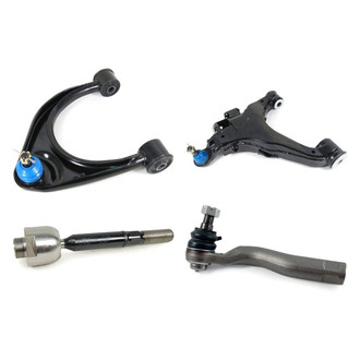 Mevotech® - Supreme™ Front Passenger Side Lower and Upper Control Arm with Ball Joint and Tie Rod End Kit