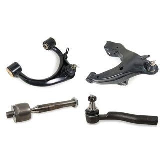 Mevotech® - Supreme™ Front Passenger Side Lower and Upper Control Arm with Ball Joint and Tie Rod End Kit