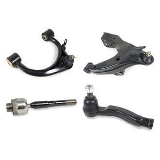 Mevotech® - Supreme™ Front Passenger Side Lower and Upper Control Arm with Ball Joint and Tie Rod End Kit