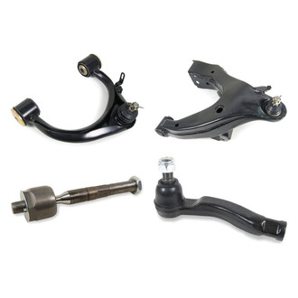 Mevotech® - Supreme™ Front Passenger Side Lower and Upper Control Arm with Ball Joint and Tie Rod End Kit