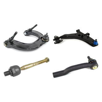 Mevotech® - Supreme™ Front Passenger Side Lower and Upper Control Arm with Ball Joint and Tie Rod End Kit