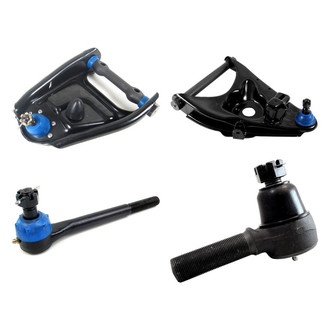 Mevotech® - Supreme™ Front Passenger Side Lower and Upper Control Arm with Ball Joint and Tie Rod End Kit