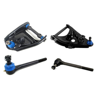 Mevotech® - Supreme™ Front Passenger Side Lower and Upper Control Arm with Ball Joint and Tie Rod End Kit