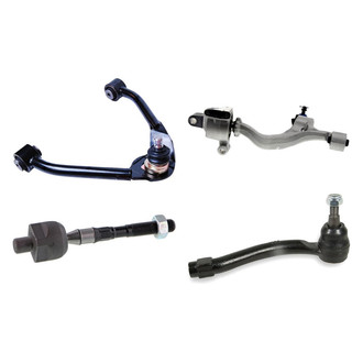 Mevotech® - Supreme™ Front Passenger Side Lower and Upper Control Arm with Ball Joint and Tie Rod End Kit