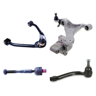 Mevotech® - Supreme™ Front Passenger Side Lower and Upper Control Arm with Ball Joint and Tie Rod End Kit
