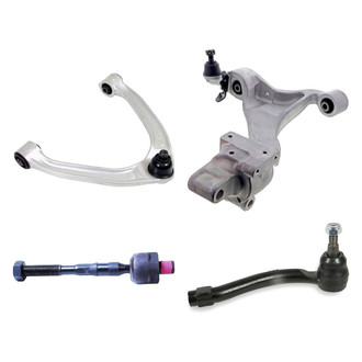 Mevotech® - Supreme™ Front Passenger Side Lower and Upper Control Arm with Ball Joint and Tie Rod End Kit