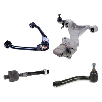 Mevotech® - Supreme™ Front Passenger Side Lower and Upper Control Arm with Ball Joint and Tie Rod End Kit