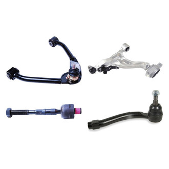 Mevotech® - Supreme™ Front Passenger Side Lower and Upper Control Arm with Ball Joint and Tie Rod End Kit