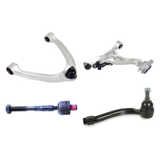 Mevotech® - Supreme™ Front Passenger Side Lower and Upper Control Arm with Ball Joint and Tie Rod End Kit