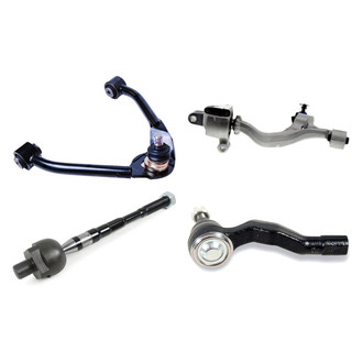 Mevotech® - Supreme™ Front Passenger Side Lower and Upper Control Arm with Ball Joint and Tie Rod End Kit