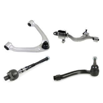 Mevotech® - Supreme™ Front Passenger Side Lower and Upper Control Arm with Ball Joint and Tie Rod End Kit