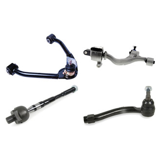 Mevotech® - Supreme™ Front Passenger Side Lower and Upper Control Arm with Ball Joint and Tie Rod End Kit