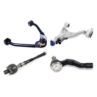 Mevotech® - Supreme™ Front Passenger Side Lower and Upper Control Arm with Ball Joint and Tie Rod End Kit