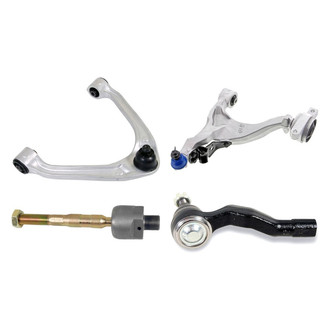 Mevotech® - Supreme™ Front Passenger Side Lower and Upper Control Arm with Ball Joint and Tie Rod End Kit