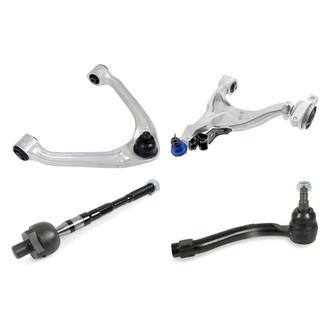 Mevotech® - Supreme™ Front Passenger Side Lower and Upper Control Arm with Ball Joint and Tie Rod End Kit