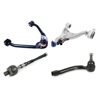 Mevotech® - Supreme™ Front Passenger Side Lower and Upper Control Arm with Ball Joint and Tie Rod End Kit