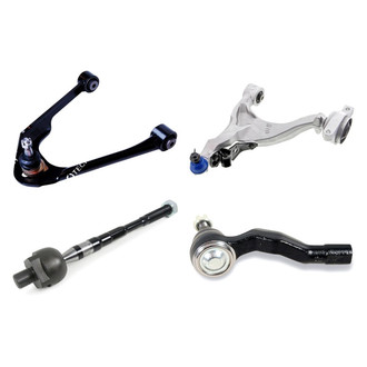 Mevotech® - Supreme™ Front Passenger Side Lower and Upper Control Arm with Ball Joint and Tie Rod End Kit