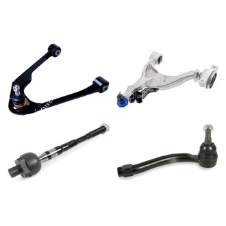 Mevotech® - Supreme™ Front Passenger Side Lower and Upper Control Arm with Ball Joint and Tie Rod End Kit