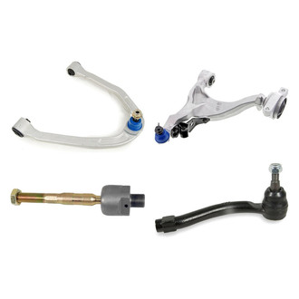 Mevotech® - Supreme™ Front Passenger Side Lower and Upper Control Arm with Ball Joint and Tie Rod End Kit