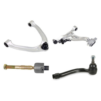 Mevotech® - Supreme™ Front Passenger Side Lower and Upper Control Arm with Ball Joint and Tie Rod End Kit