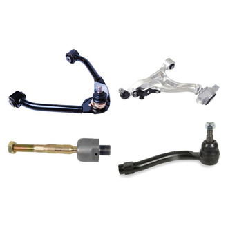 Mevotech® - Supreme™ Front Passenger Side Lower and Upper Control Arm with Ball Joint and Tie Rod End Kit