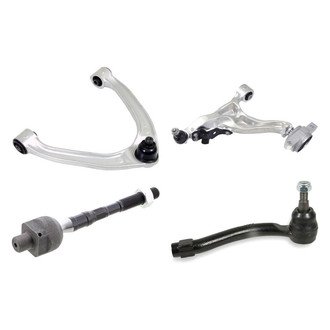 Mevotech® - Supreme™ Front Passenger Side Lower and Upper Control Arm with Ball Joint and Tie Rod End Kit