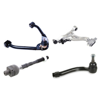 Mevotech® - Supreme™ Front Passenger Side Lower and Upper Control Arm with Ball Joint and Tie Rod End Kit
