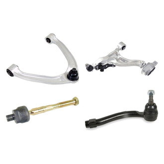 Mevotech® - Supreme™ Front Passenger Side Lower and Upper Control Arm with Ball Joint and Tie Rod End Kit