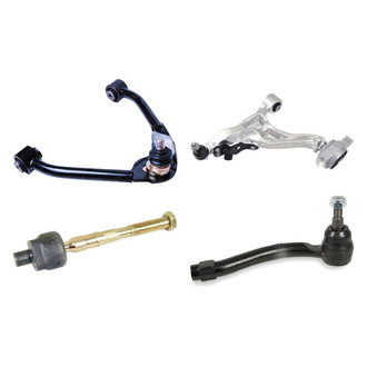 Mevotech® - Supreme™ Front Passenger Side Lower and Upper Control Arm with Ball Joint and Tie Rod End Kit
