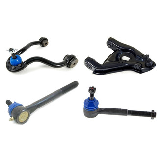 Mevotech® - Supreme™ Front Passenger Side Lower and Upper Control Arm with Ball Joint and Tie Rod End Kit