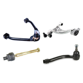 Mevotech® - Supreme™ Front Passenger Side Lower and Upper Control Arm with Ball Joint and Tie Rod End Kit