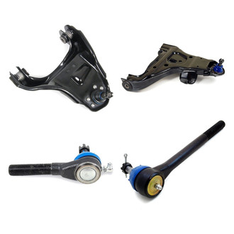 Mevotech® - Supreme™ Front Passenger Side Lower and Upper Control Arm with Ball Joint and Tie Rod End Kit
