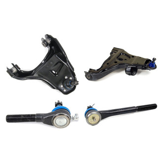 Mevotech® - Supreme™ Front Passenger Side Lower and Upper Control Arm with Ball Joint and Tie Rod End Kit