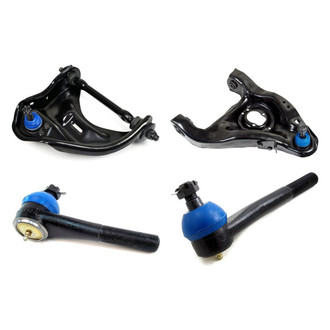 Mevotech® - Supreme™ Front Passenger Side Lower and Upper Control Arm with Ball Joint and Tie Rod End Kit