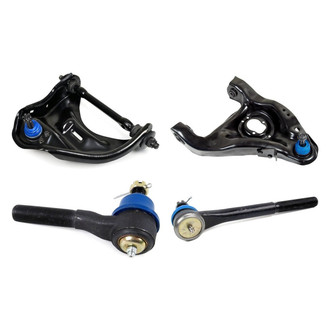 Mevotech® - Supreme™ Front Passenger Side Lower and Upper Control Arm with Ball Joint and Tie Rod End Kit