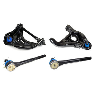 Mevotech® - Supreme™ Front Passenger Side Lower and Upper Control Arm with Ball Joint and Tie Rod End Kit