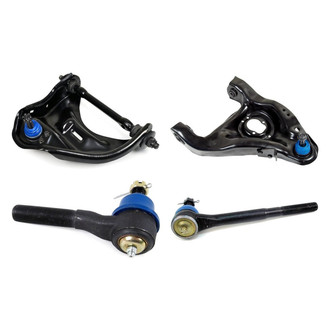 Mevotech® - Supreme™ Front Passenger Side Lower and Upper Control Arm with Ball Joint and Tie Rod End Kit