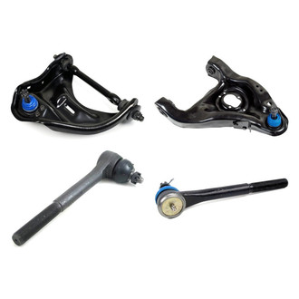 Mevotech® - Supreme™ Front Passenger Side Lower and Upper Control Arm with Ball Joint and Tie Rod End Kit