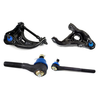 Mevotech® - Supreme™ Front Passenger Side Lower and Upper Control Arm with Ball Joint and Tie Rod End Kit