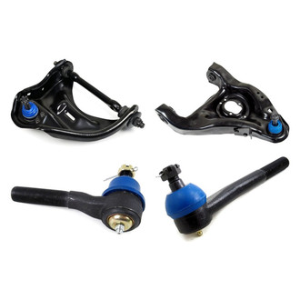 Mevotech® - Supreme™ Front Passenger Side Lower and Upper Control Arm with Ball Joint and Tie Rod End Kit