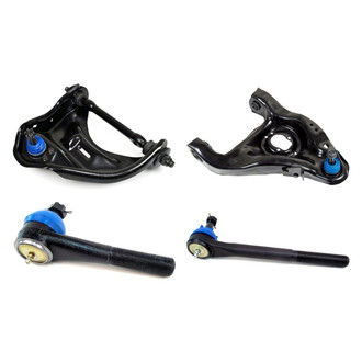 Mevotech® - Supreme™ Front Passenger Side Lower and Upper Control Arm with Ball Joint and Tie Rod End Kit