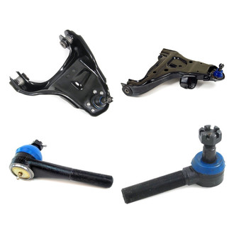 Mevotech® - Supreme™ Front Passenger Side Lower and Upper Control Arm with Ball Joint and Tie Rod End Kit