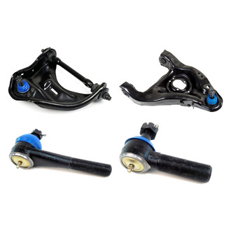 Mevotech® - Supreme™ Front Passenger Side Lower and Upper Control Arm with Ball Joint and Tie Rod End Kit